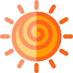 colorful sun icon